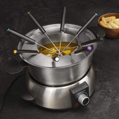 Set fondue electric Cecotec Fun GourmetFondue 1000 W, termostat reglabil ,1.6 litri, 8 furculite