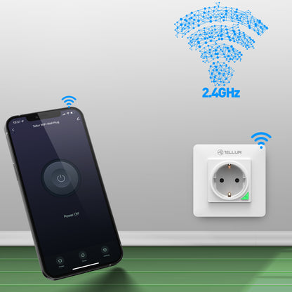 Priza WiFi pentru perete 3000W 16A alb