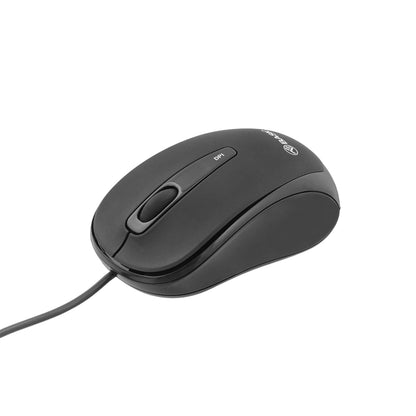 Mouse cu fir Tellur Basic, mini, negru