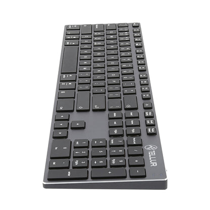 Tastatura wireless Tellur Shade Bluetooth US Alu Gri Negru