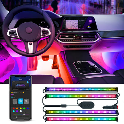 Banda LED Auto Govee H6119 RGBIC, Sincronizare Muzica, Control App