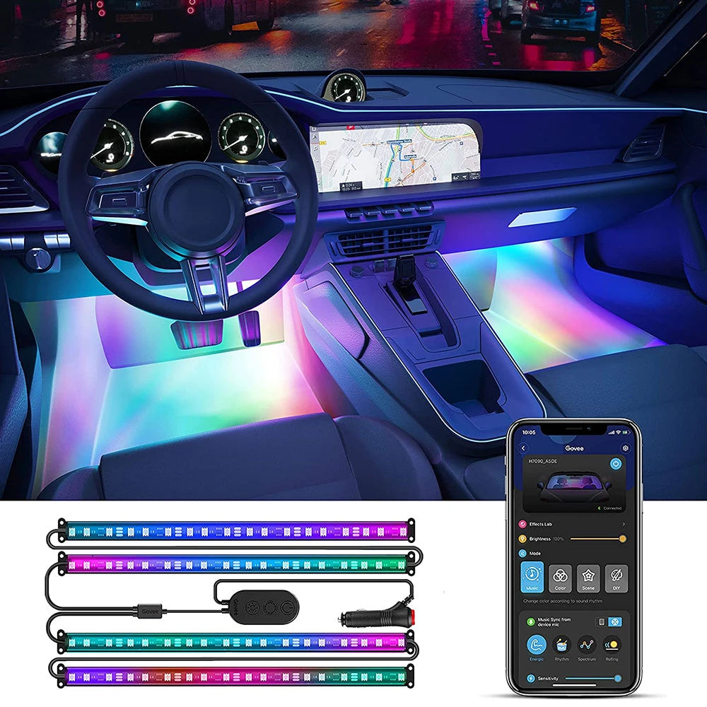 Banda LED Auto Govee  H7090 RGBIC, Sincronizare Muzica, Control App, 30 de scene
