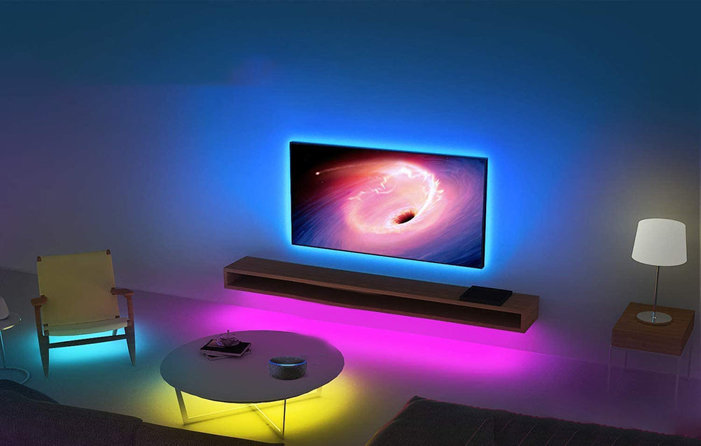 Banda LED Smart Gosund SL2-C WiFi, 5 metri, Sincronizare muzica, Alexa, Google Asistant