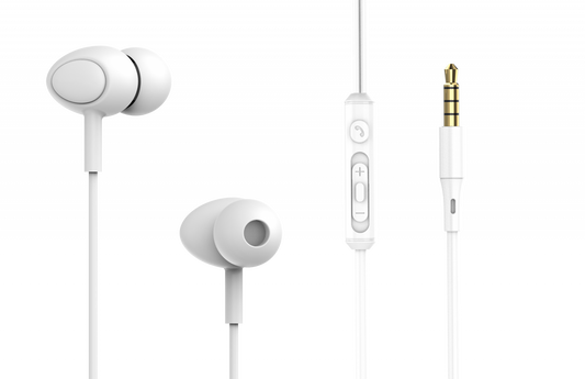 Casti in-ear cu fir Tellur Basic Gamma microfon alb