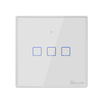 VeritoIntrerupatoareIntrerupator Smart  cu Touch WiFi + RF 433 Sonoff T2 EU TX, (3 canale)
