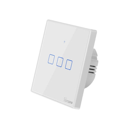 VeritoIntrerupatoareIntrerupator Smart  cu Touch WiFi + RF 433 Sonoff T2 EU TX, (3 canale)