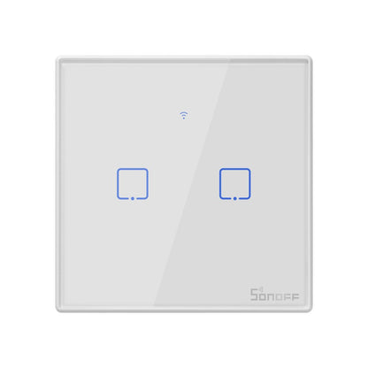 VeritoIntrerupatoareIntrerupator Smart  cu Touch WiFi + RF 433 Sonoff T2 EU TX, (2 canale)