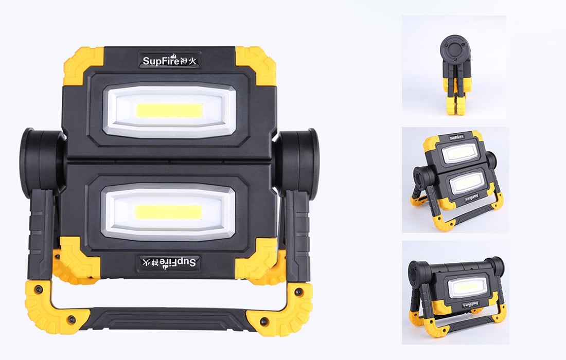 Proiector LED portabil SupFire G7, 20W, 1000lm, reincarcabil, COB, Acumulator 5000mAh