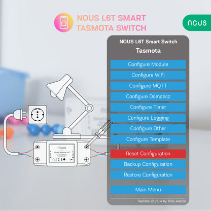 Releu wireless Nous L6T, 10A, Tasmota